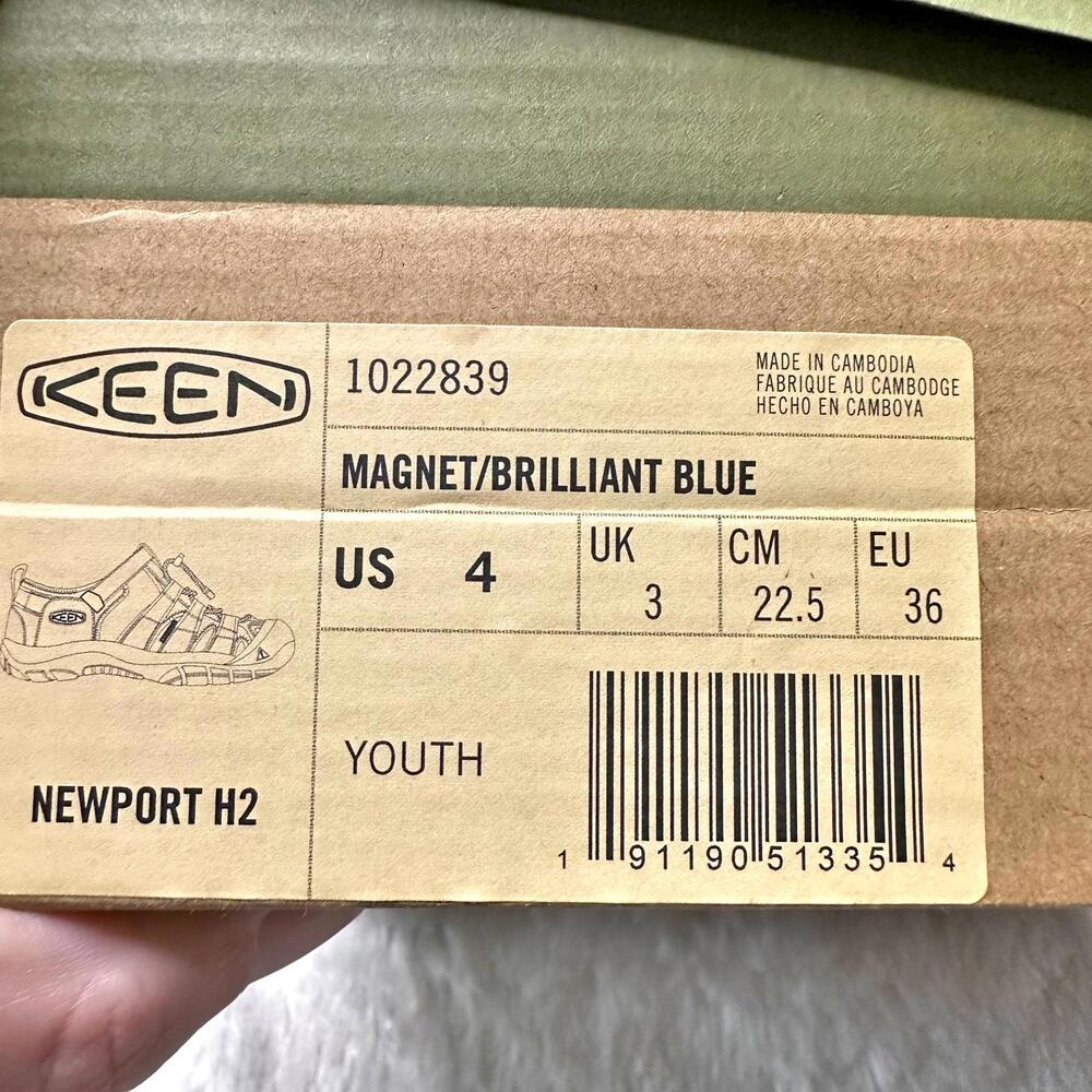 IOB Keen Newport H2 Sandals Grey Blue Youth 4 - Picture 8 of 12